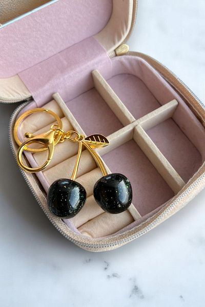 MUTENA Cherry Figured Charm Bag Accessory and Keychain Small Model