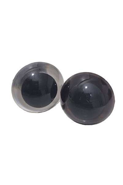 Hasyılmaz Amigurumi Peluş Oyuncak Vidalı Göz Şeffaf Siyah 18mm (10 Adet)