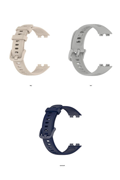 Alstrap Huawei Band 10/9/8 Uyumlu 3'lü Silikon Kordon Seti