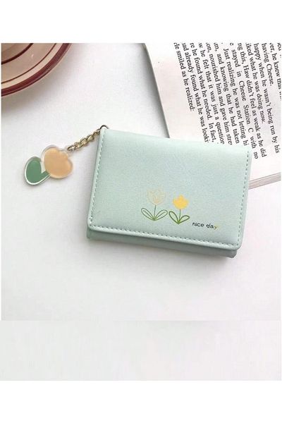 Generic 3-Piece Women's Coin&Card Wallet Set,9Pockets Each with Heart Pendant&Have aNice Day-All Occasion