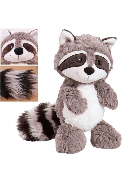 Malvys Jucărie de pluș, Rocky Ratonul, Gri, 25 cm