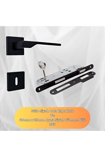 almital mobilya aksesuarları furniture accessories Stilo Siyah Kare Rozetli O...