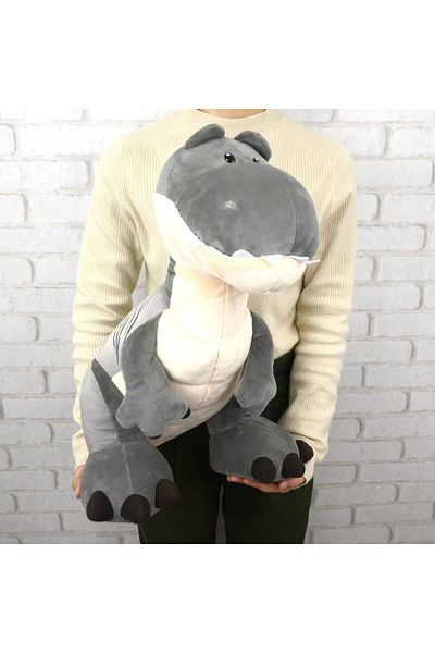 Malvys Malvys® Plush Toy, Rexie the Dinosaur, Grey, 30 cm