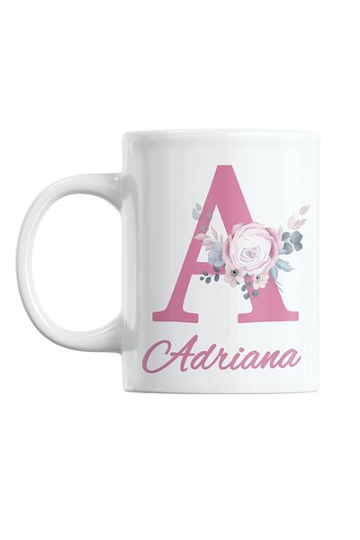 OEM Cană albă personalizată cu monogramă, INOVATIX®. 330ml