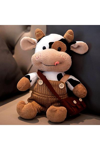 Malvys Malvys® Plush Toy, Costumed Cow, White/Black, 30 cm