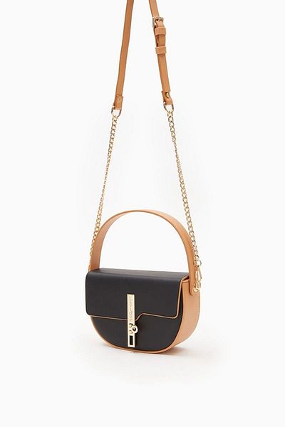 Levidor Black Camel Women's Hand and Shoulder Bag 930125