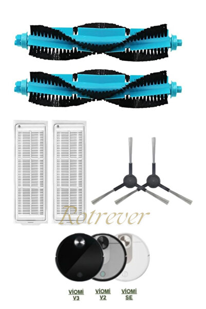 RotRever Filtru Hepa compatibil cu aspiratorul robot Viomi SE V2 V2 Pro Viomi V2-V3, set de perii