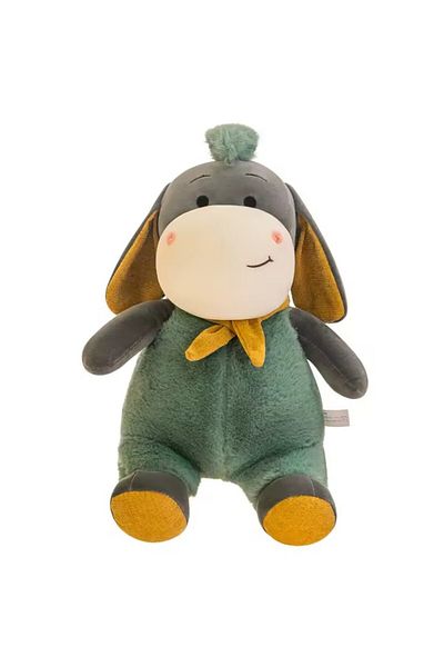 Malvys Malvys® Plush Toy, Costumed Donkey, Grey/Green, 43 cm