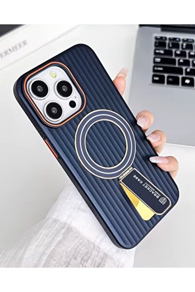 KILIF HOUSE Iphone 12 / 12 Pro Uyumlu Metasl Standlı Parlak Magsafe Destekli ...