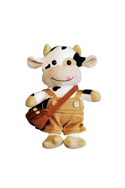 Malvys Malvys® Plush Toy, Costumed Cow, White/Black, 30 cm