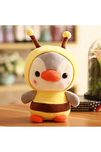 Malvys Malvys® Plush Toy, Bee the Penguin, Yellow/Grey, 23 cm