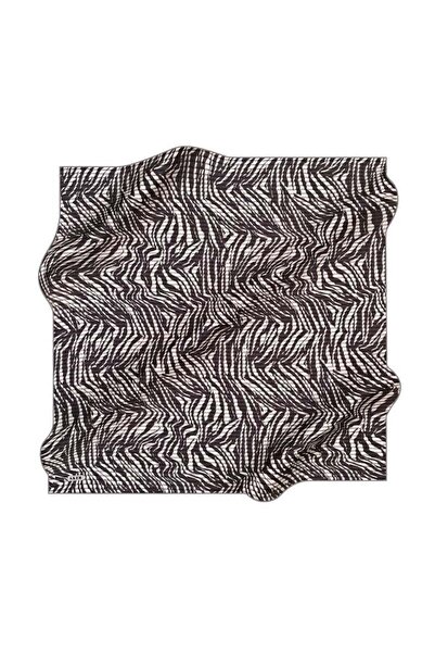 Aker وشاح حرير سيرا 8573701 - 371 47478 نمط مختلط أسود