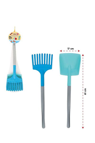 BYCEGU 35283 Toy Blue Color Scratch and Shovel Set from the Beach Toys