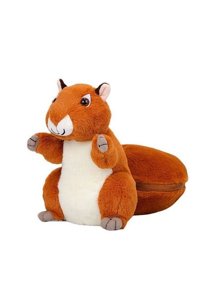 Malvys Plush Toy, Cheerful Squirrel, Brown, 25 Cm