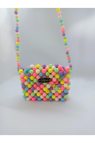 Accesstory Renkli boncuk çocuk kol çantası çocuk çantası