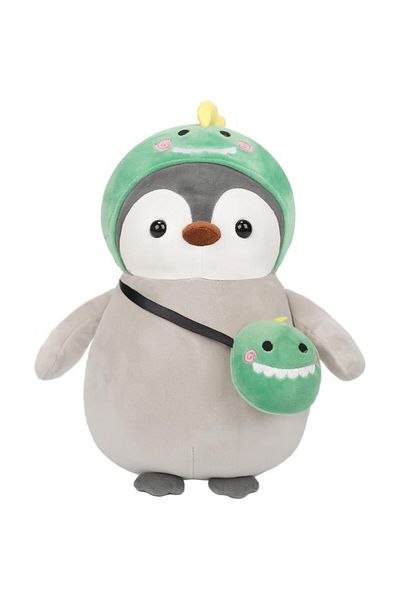 Malvys Malvys® Plush Toy, Dinosaur Penguin, Grey/Green, 25 cm