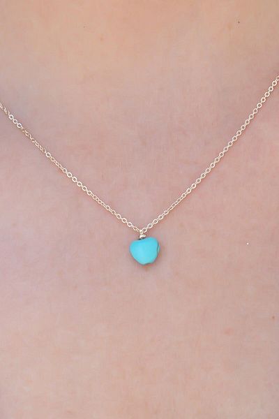 Skygo Gold Color Blue Bead Figure Women's Necklace - TJ-BKO7336