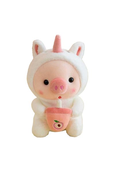 Malvys Malvys® Plush Toy, Unicorn Piglet, White/Pink, 25 cm