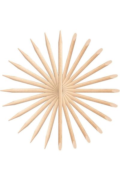 LA PERLA TECH 100Pcs Nail Art Cuticle Pusher Remover Manicure Pedicure Tool Orange Wood Sticks