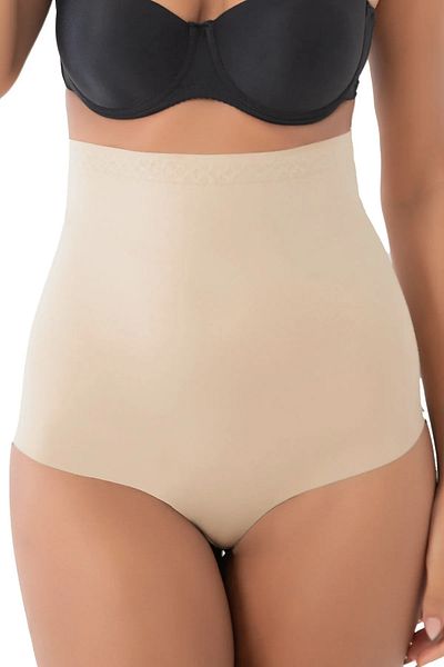 MYS GRUP TEKSTİL Ten Color 2 Pcs Laser Cut 2 Size Slimming High Waist Silicone Slip Corset / 3003