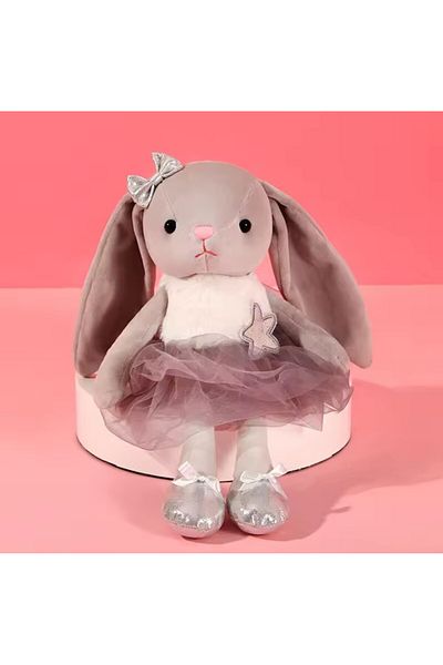Malvys Malvys® Plush Toy, Ballerina Bunny, Grey, 35 cm