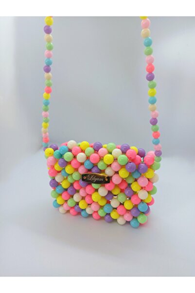 Accesstory Renkli boncuk çocuk kol çantası çocuk çantası