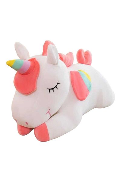 Malvys Malvys® Plush Toy, Lazy Unicorn, White, 35 cm