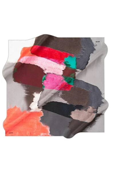 Aker Eșarfă de mătase Tivil 8822713 - 971 47413 Gri cu model mixt