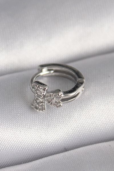 Skygo 316L Steel Silver Color Zircon Stone Ribbon Model Tragus Piercing - Tj-Pr1335