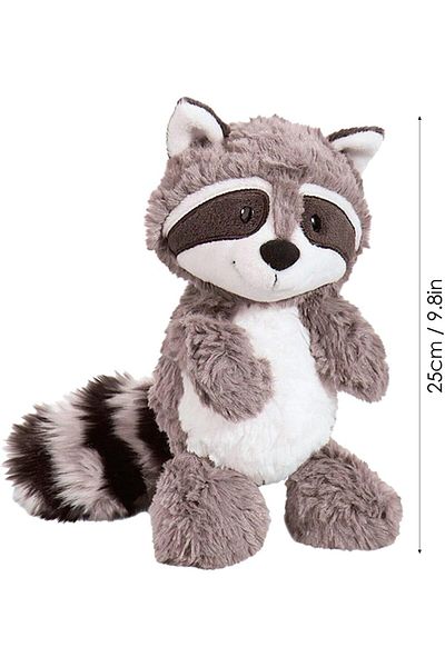 Malvys Malvys® Plush Toy, Rocky the Raccoon, Grey, 25 cm