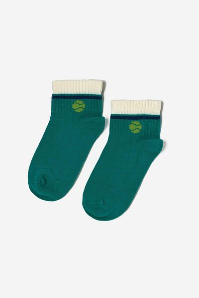 Katia&Bony Katiya&Bony Children's Tennis Patterned 4-Pack Socket Socks