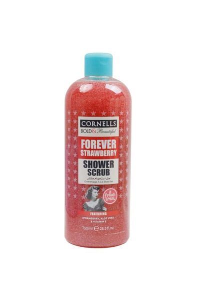 Cornells Bold & Beautiful Strawberry Exfoliating Shower Gel, 750ml