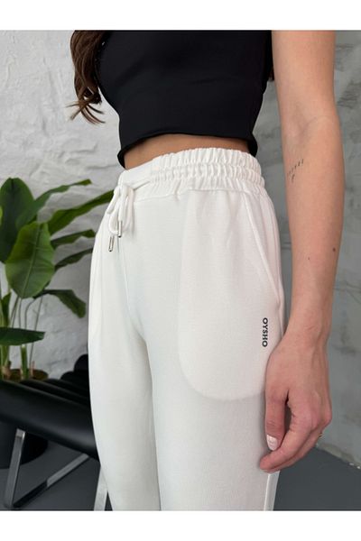 Elif Özbey Butik White Slit Modal Tracksuit