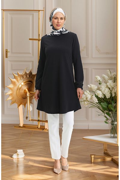 RESPİRO Seasonal Simple Tunic, Women's Tunic with Elastic Sleeve Ends