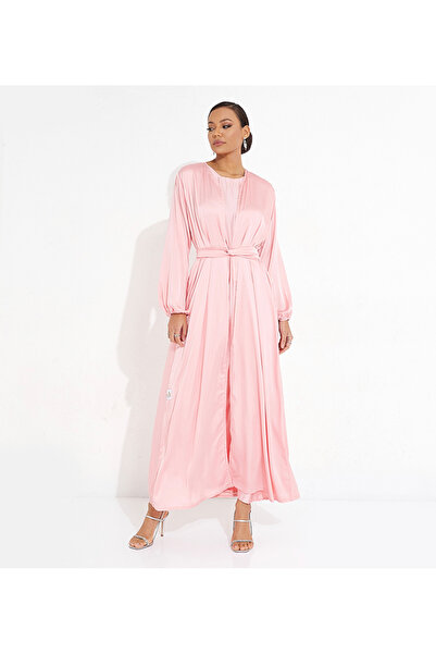 Rosette Abaya Bright Pink Abaya