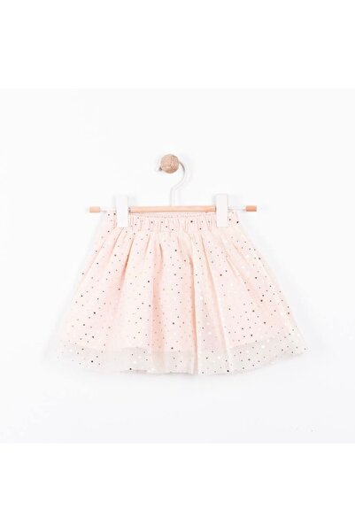 KIYAFET Kız Çocuk Pembe Gold Simli Tütü Etek