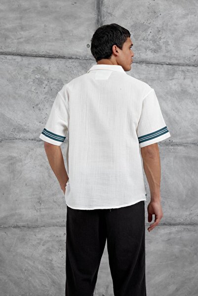 NOMARC Біла сорочка oversize з принтом FearLess