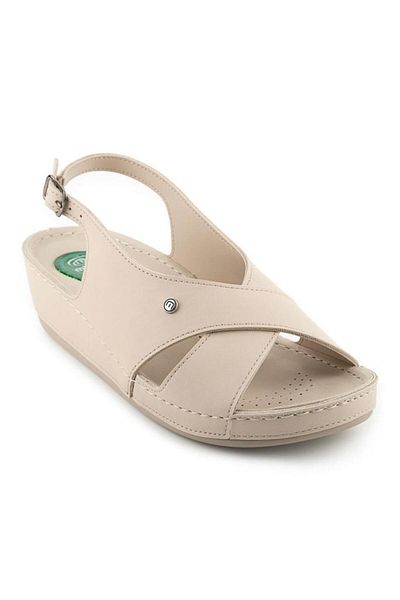 Muya İngane 35207-045 Heel Gel Anatomical Sole Women's Sandals Cream 36-40
