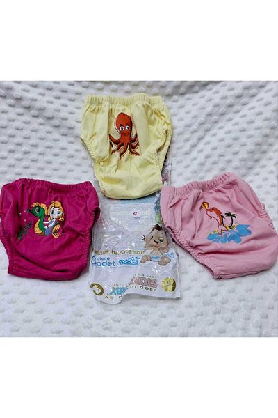 BERKAY Sundan Poopes Cotton Toilet Training Panties for Children 3 Pieces