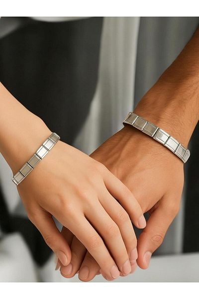 Merand Stainless Steel Link Bracelet for Couples – Women & Men Match