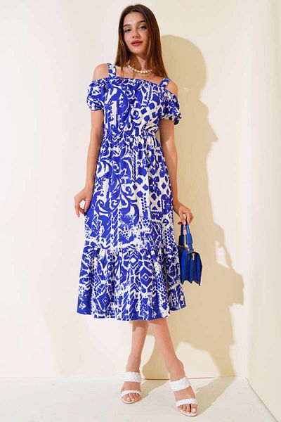 İKLİM LİFE Rope Strap Patterned Dress