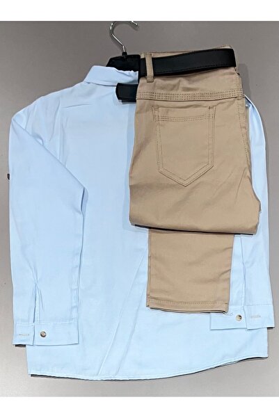 bebitomkids Erkek 5-11 Yaş Keten Pantolonlu Gömlekli Takım