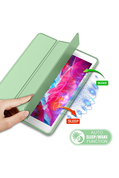 REDz Accessories Θήκη βιβλίου με βάση για στυλό για Apple iPad 5/6, iPad Air 1/2, 9,7 ίντσες, πτυσσόμενη, πράσινο μέντας