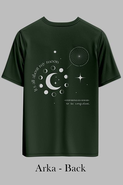 OXVİN ΦΑΣΕΣ ΣΕΛΗΝΗΣ Πίσω Εκτυπωμένο OVERSIZE Unisex T-Shirt (ΧΑΛΑΡΗ ΕΦΑΡΜΟΓΗ)
