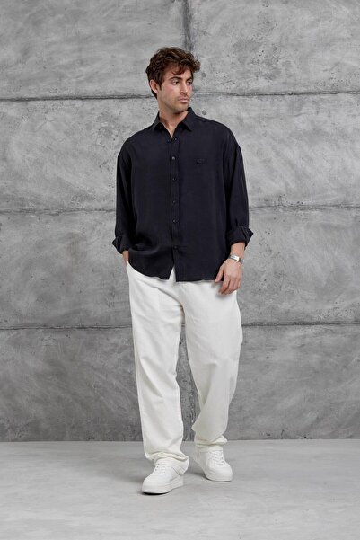 NOMARC Blue Modal Fabric Oversize Shirt