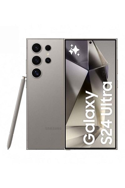 Samsung Galaxy S24 Ultra Dual SIM Titanium Gray with 12GB RAM, 256GB Storage, 5G - Middle East Version