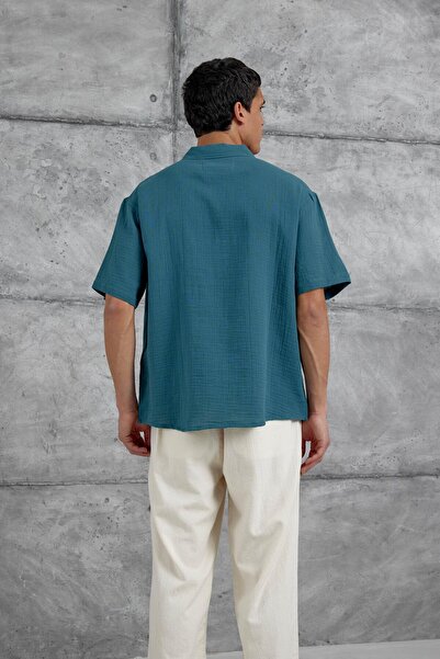 NOMARC Синя сорочка Oversize з принтом Mlm Elson