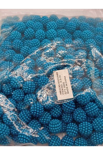 Ralp Moda 14 mm Snap Blackberry Beads 500 Gram Ort:500 Pieces Blue Color Beads
