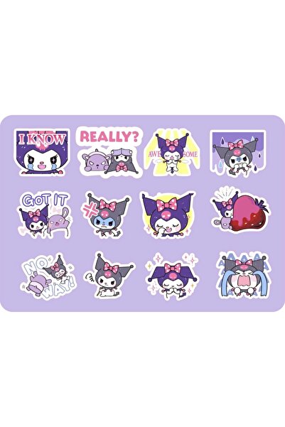 Ceres Studio Kuromi Sanrio Hello Kitty Sticker Etiket 2 Sayfa 25 Adet Etiket