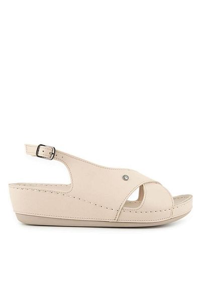 Muya İngane 35207-045 Heel Gel Anatomical Sole Women's Sandals Cream 36-40